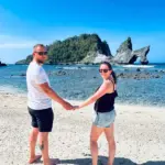 Beautiful hidden bay and unique rock formations at Atuh Beach, managed by Nusa Penida Transport Group