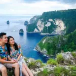 Dramatic ocean view and untouched natural beauty from Saren Cliff Point in Nusa Penida, Bali.