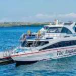 The Angkal Fast Cruise traveling between Bali and Nusa Penida
